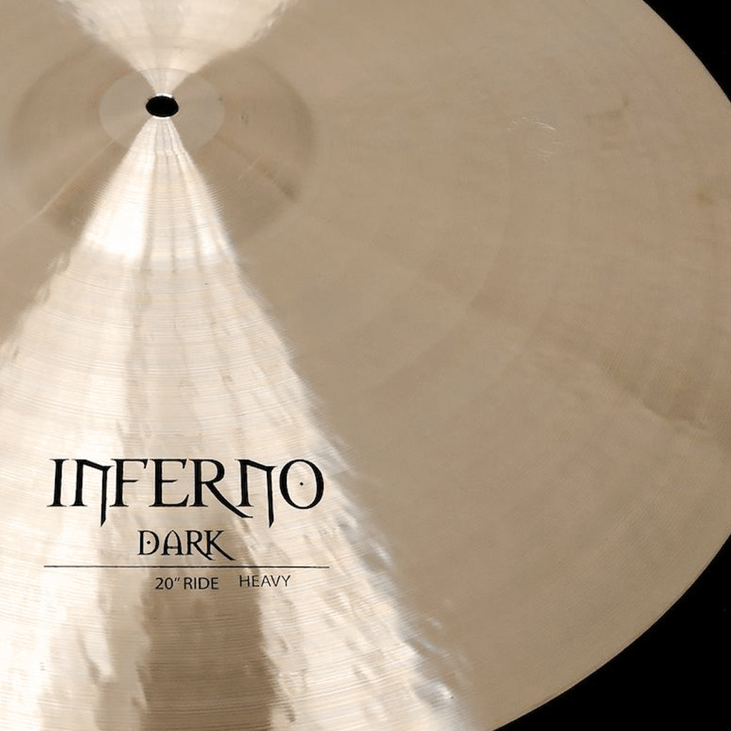 Close Up of Rech Inferno Dark 20" Heavy Ride Cymbal