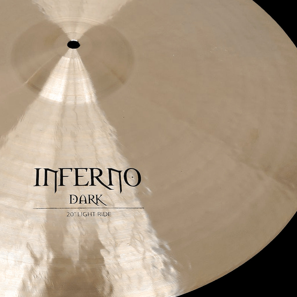 Close Up of Rech Inferno Dark 20" Light Ride Cymbal