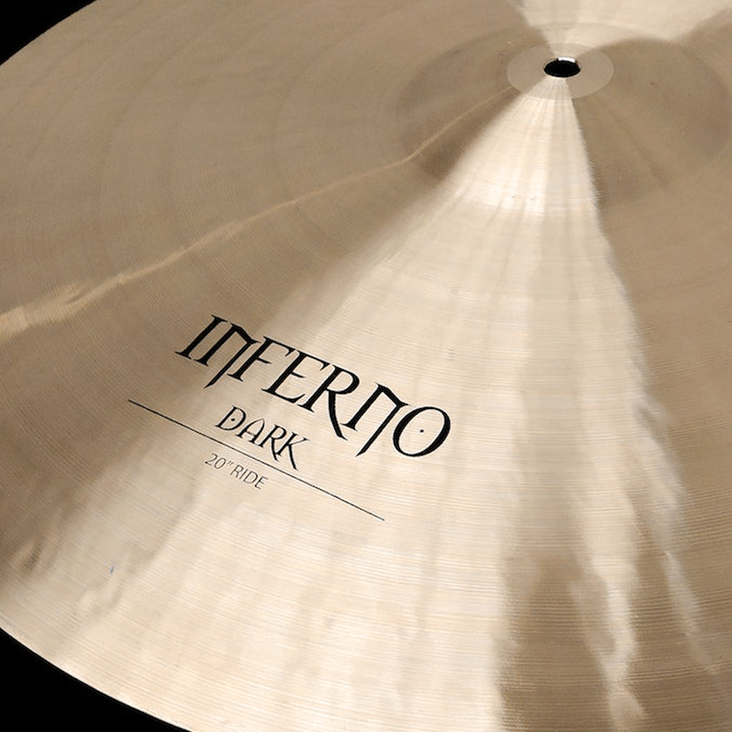 Close Up of Rech Inferno Dark 20" Ride Cymbal