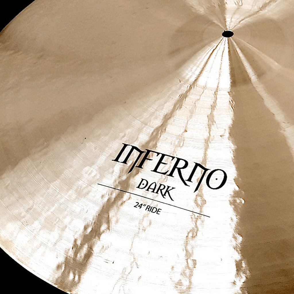 Close Up of Rech Inferno Dark 24" Ride Cymbal