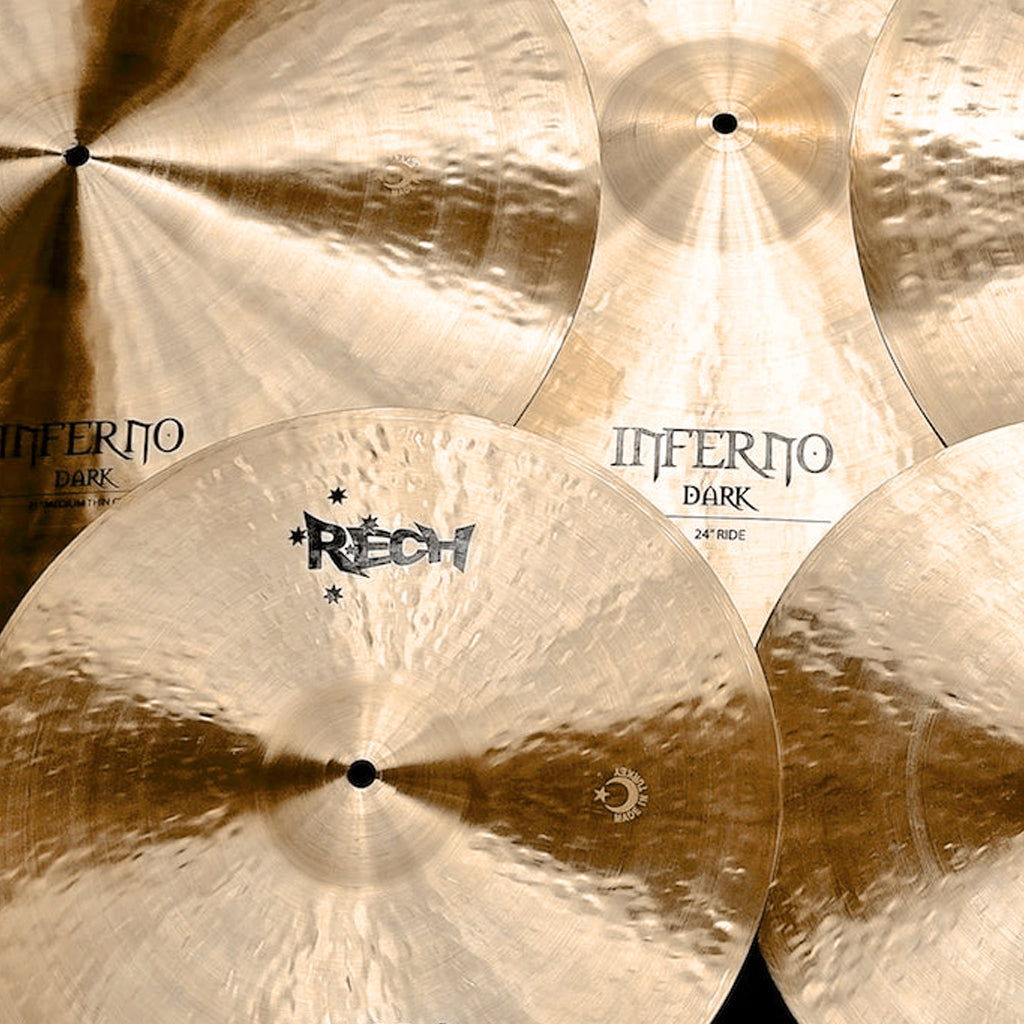 Rech Inferno Dark 5 Piece Cymbal Pack Set - Mega Sizes
