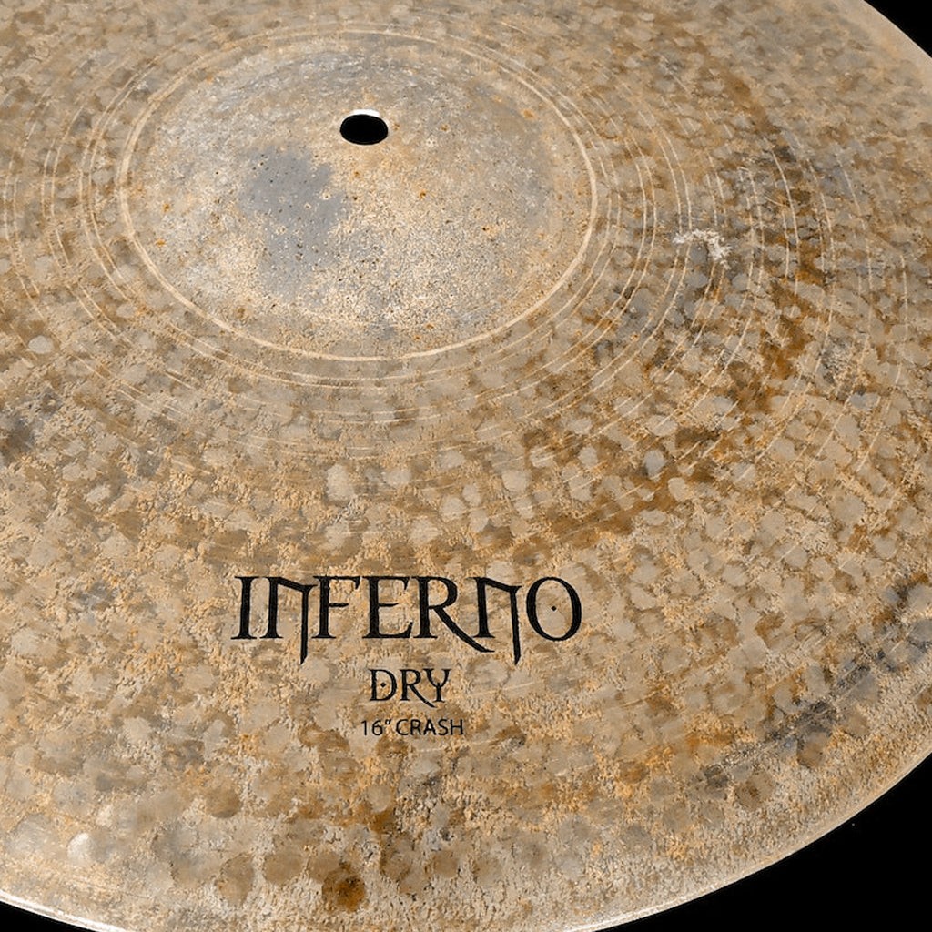 Close up of Rech Inferno Dry 16" Crash Cymbal