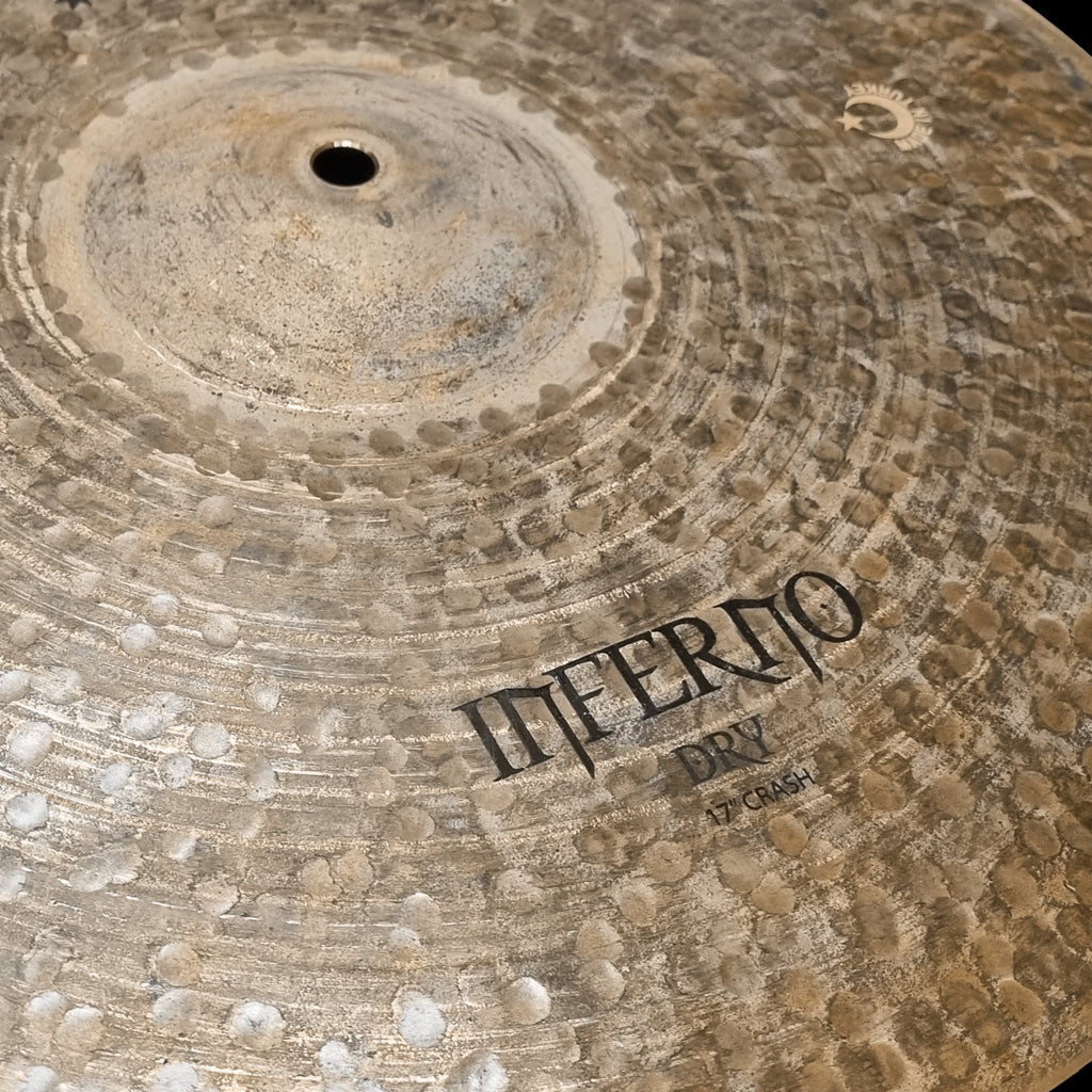 Close up of Rech Inferno Dry 17" Crash Cymbal