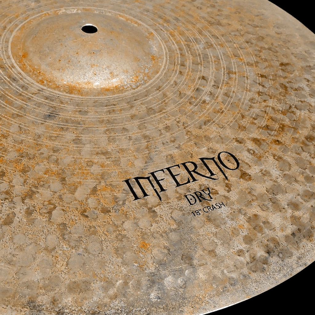 Close up of Rech Inferno Dry 18" Crash Cymbal