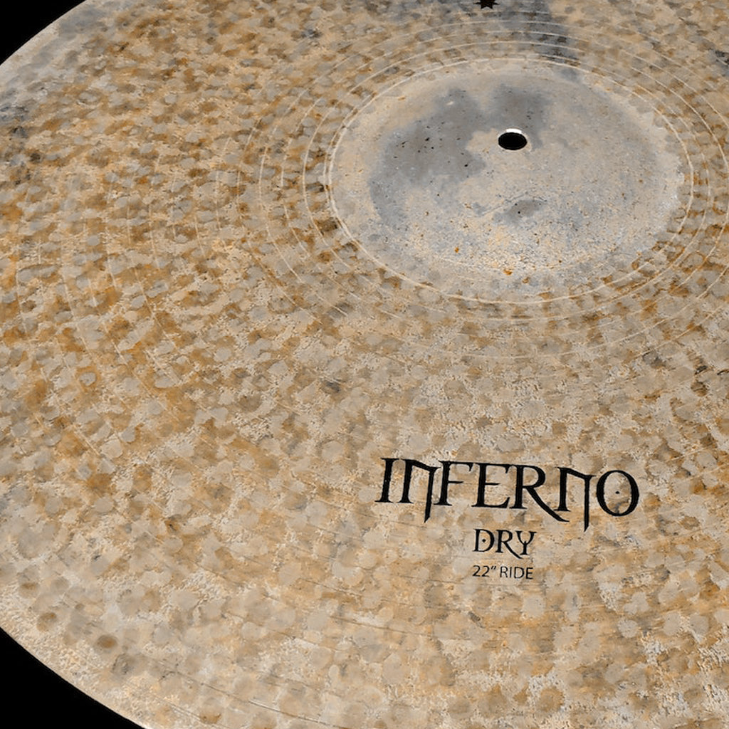 Close Up of Rech Inferno Dry 22" Ride Cymbal