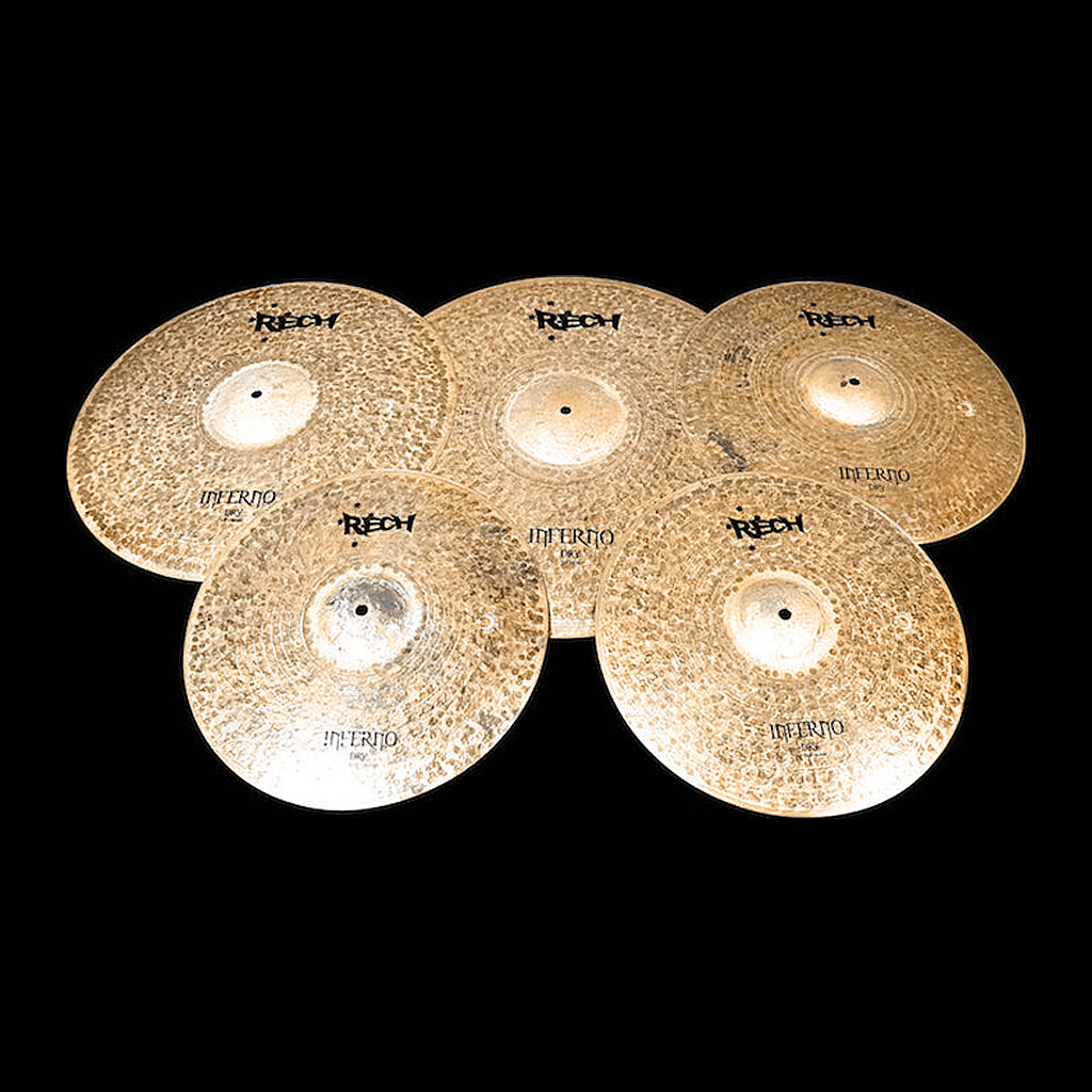 Rech Inferno Dry 5 Piece Cymbal Pack Set - Big Sizes