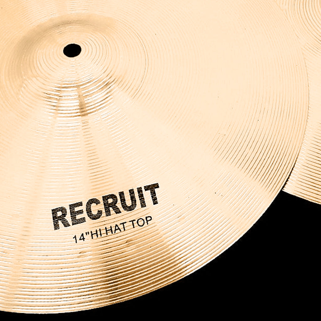 Close Up of Rech Recruit 14" Hi Hat Cymbals
