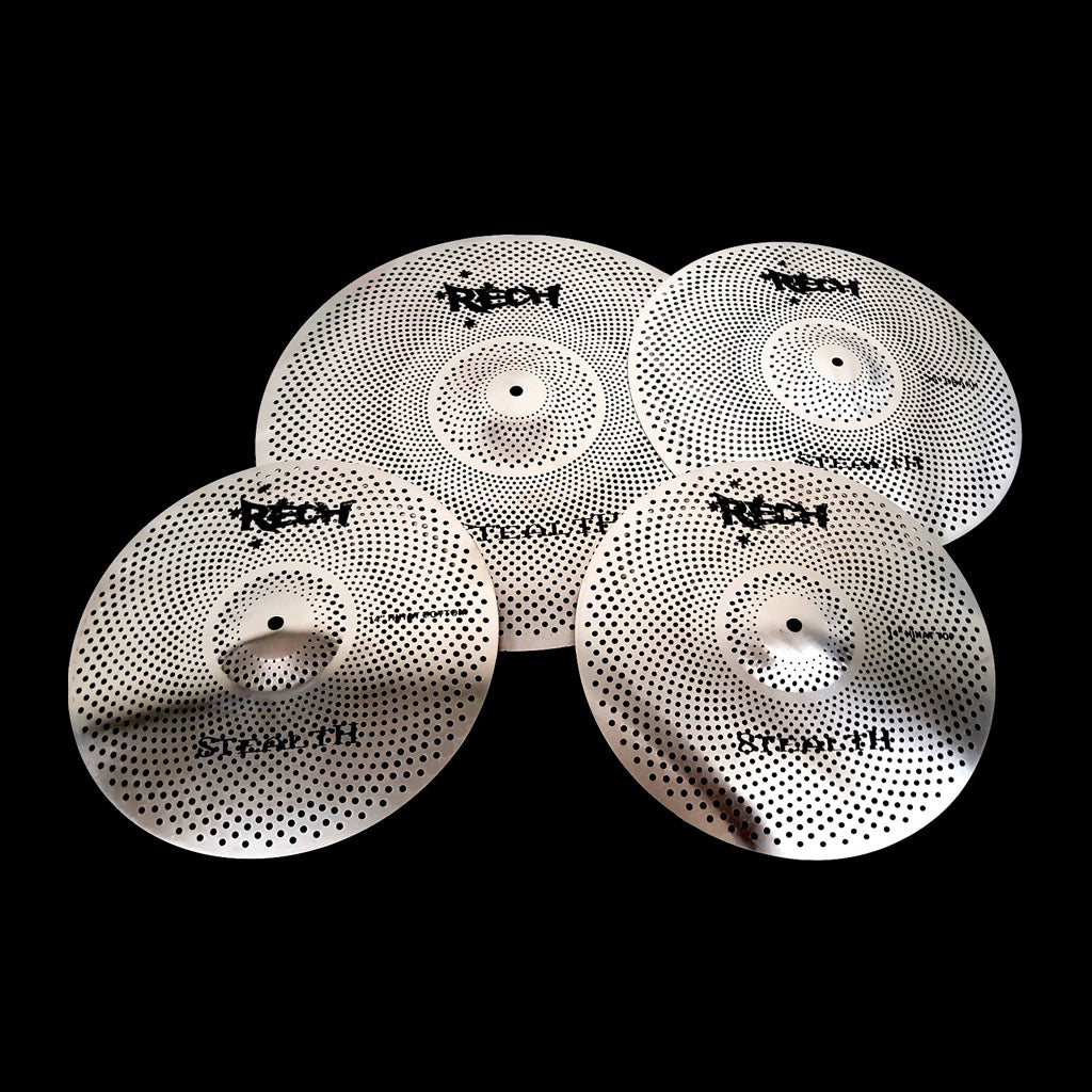 Rech Stealth 4 Piece Low Volume Cymbal Pack Set - Small Sizes