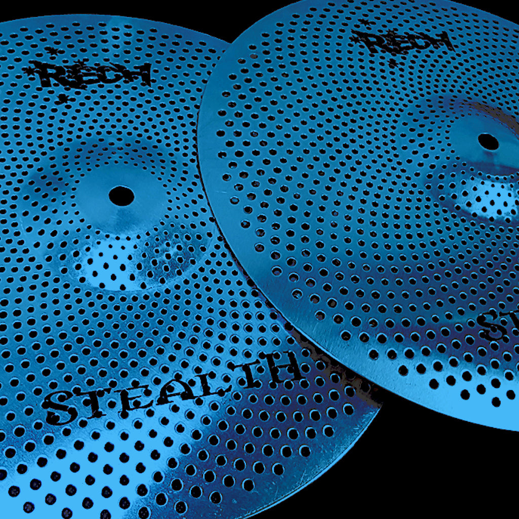Rech Stealth 13" Low Volume Hi Hat Cymbals - Blue