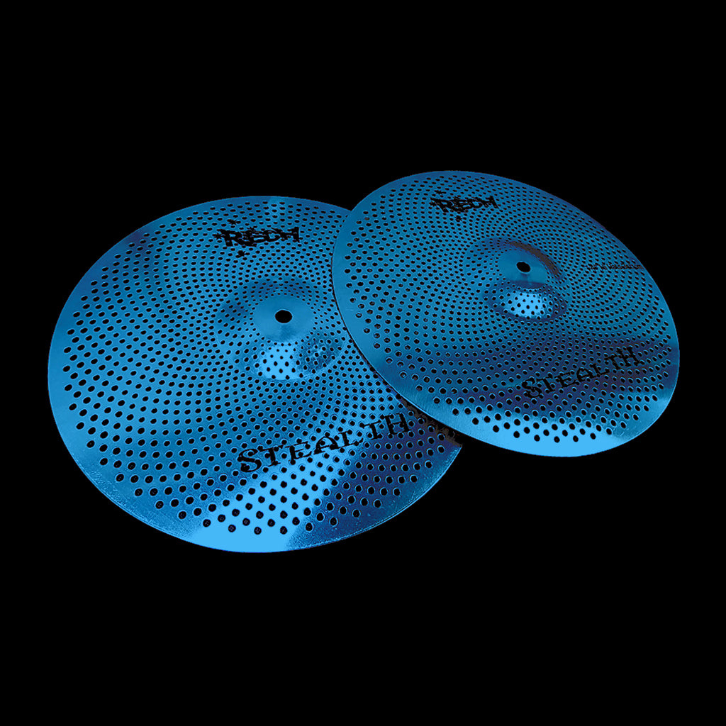 Rech Stealth 14" Low Volume Hi Hat Cymbals - Blue