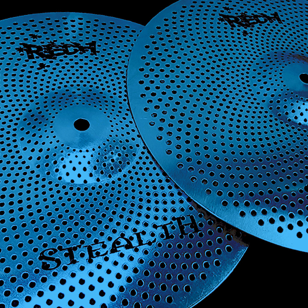 Rech Stealth 14" Low Volume Hi Hat Cymbals - Blue