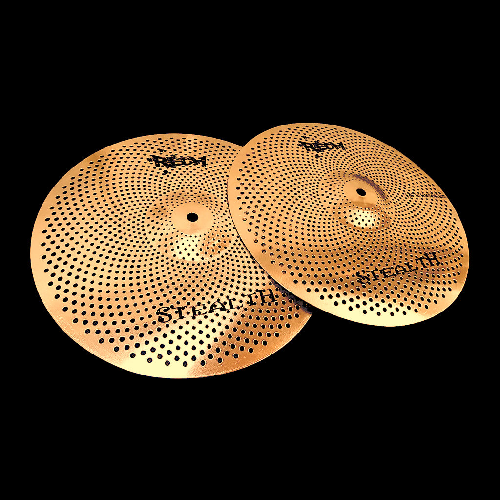 Rech Stealth 13" Low Volume Hi Hat Cymbals - Gold
