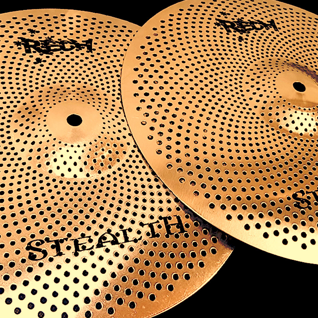 Rech Stealth 13" Low Volume Hi Hat Cymbals - Gold