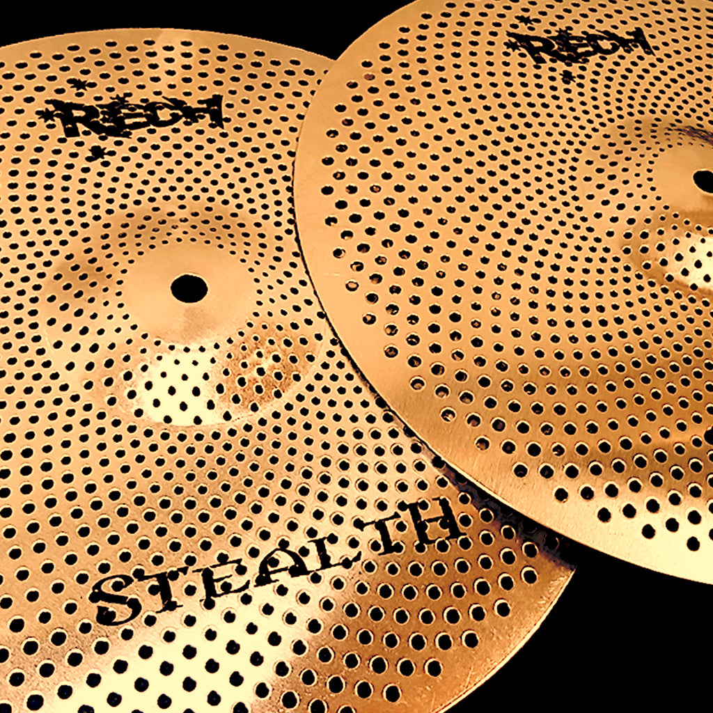 Rech Stealth 14" Low Volume Hi Hat Cymbals - Gold