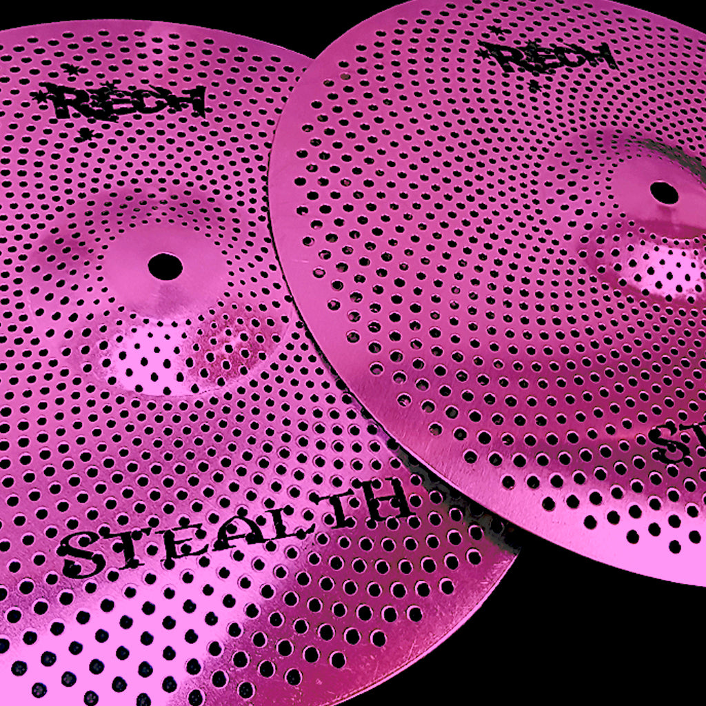 Rech Stealth 13" Low Volume Hi Hat Cymbals - Purple
