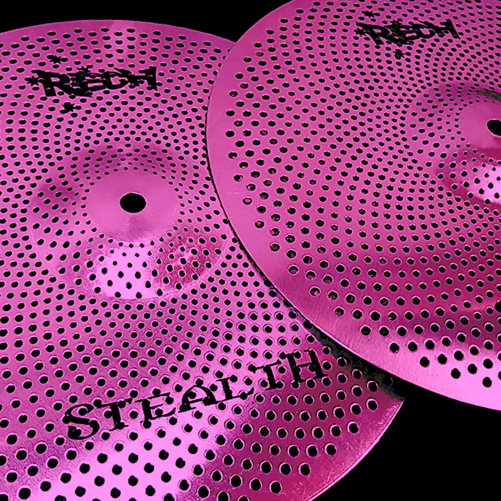 Rech Stealth 14" Low Volume Hi Hat Cymbals - Purple