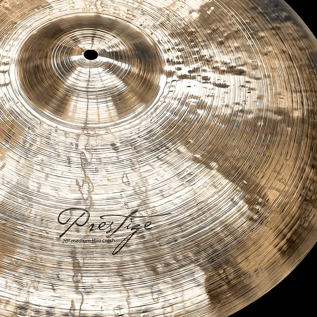 Close up of Rech Prestige 20" Medium Thin Crash Cymbal