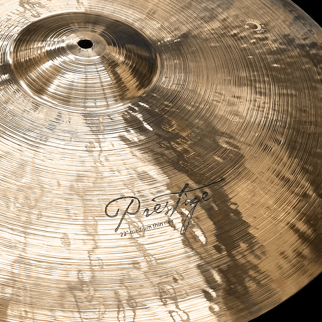 Close Up of Rech Prestige 22" Medium Thin Ride Cymbal