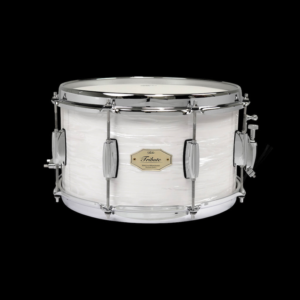 Relic Tribute 13x7 Snare Drum - White Oyster