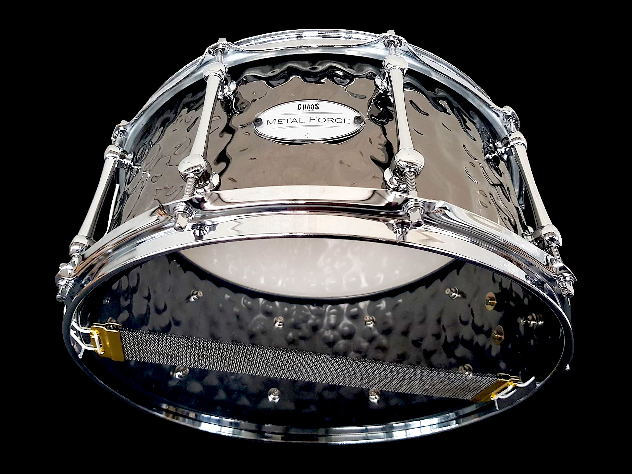 Chaos Metal Forge 13x6.5 Hammered Steel Snare Drum - Chrome