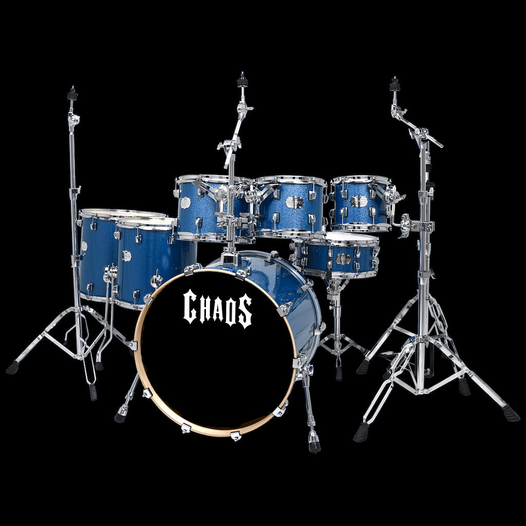 Chaos Sovereign Drum Kit - Blue Sparkle